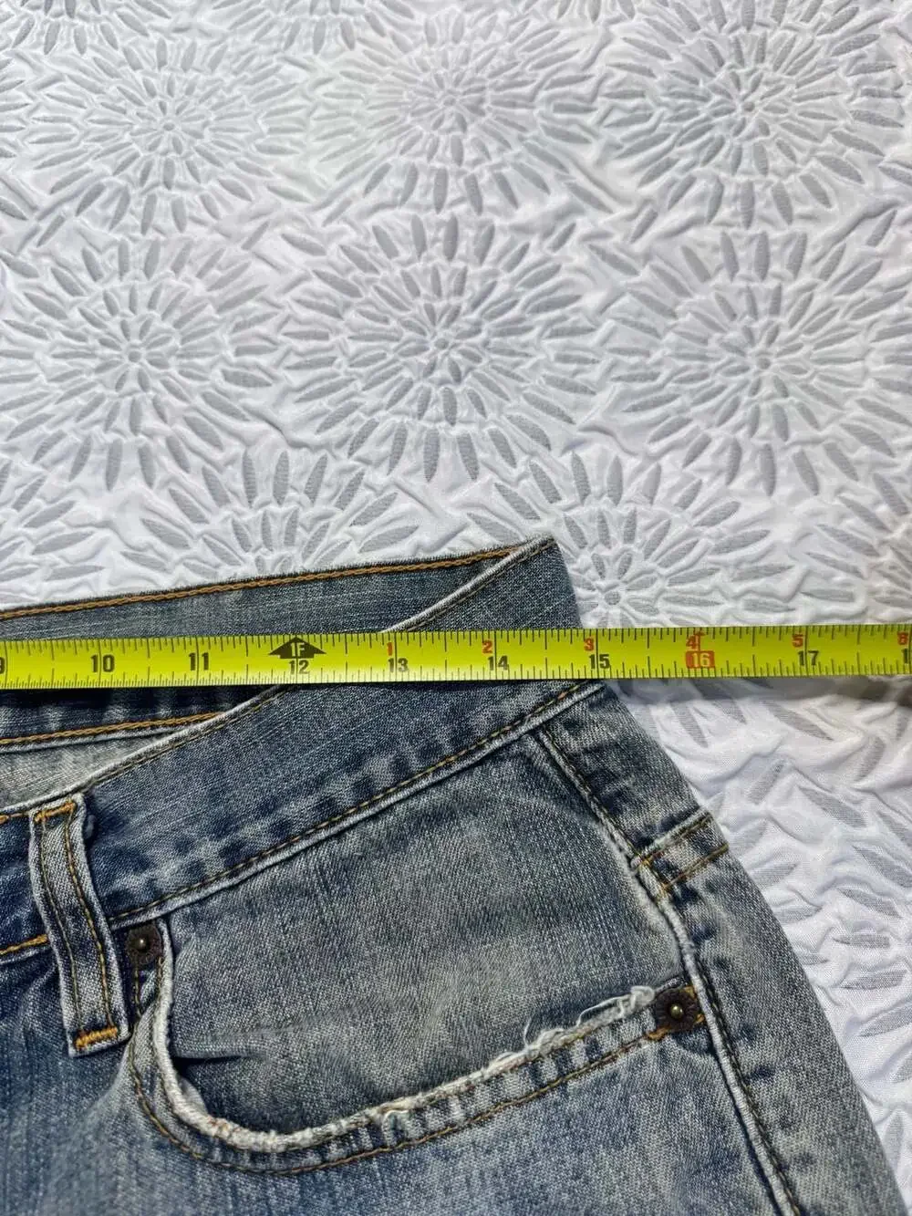 Aeropostale Vintage Bootcut Distressed Denim Jeans Mens 30x32 Blue